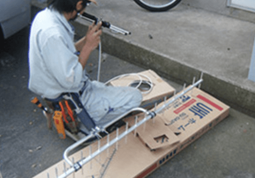 ホーム用アンテナ取り付け例